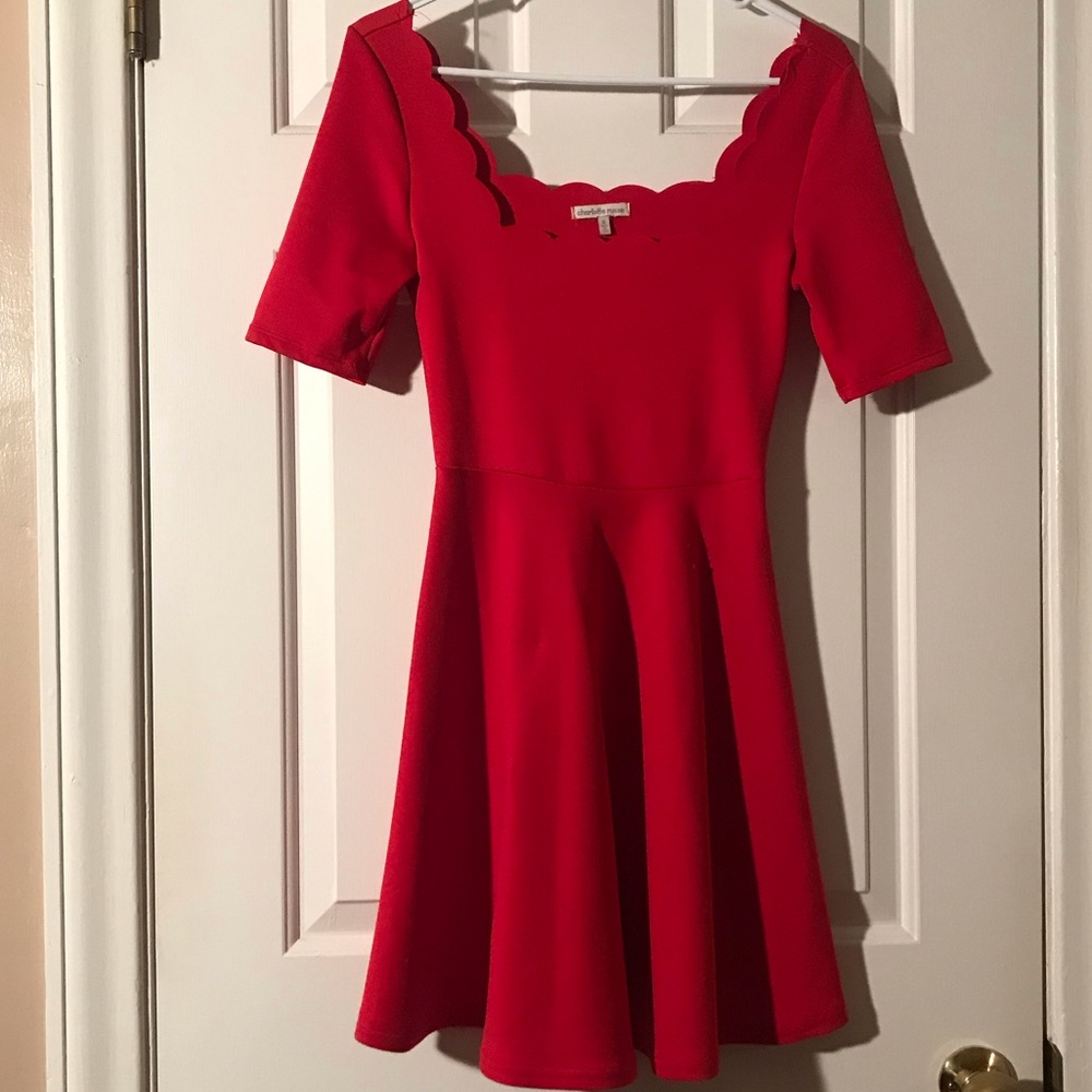 Red date dress